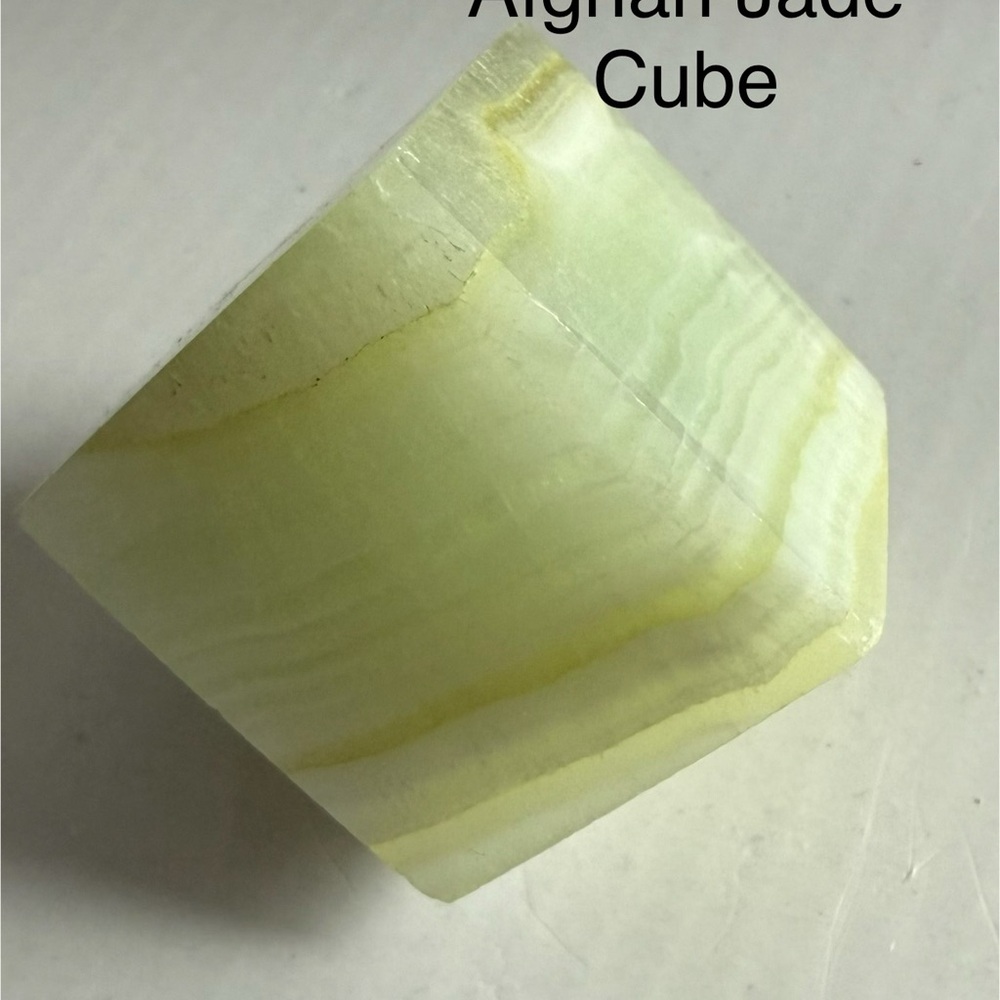 Elegant Afghan Jade Cube Home Accent